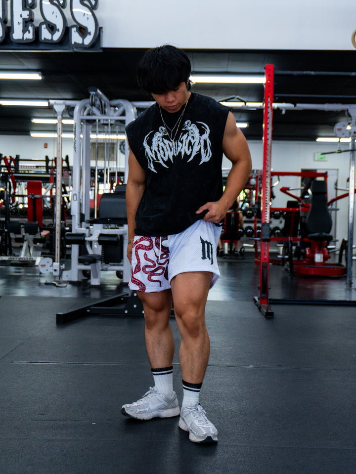 "For The Rest Of Time" Mesh Shorts White