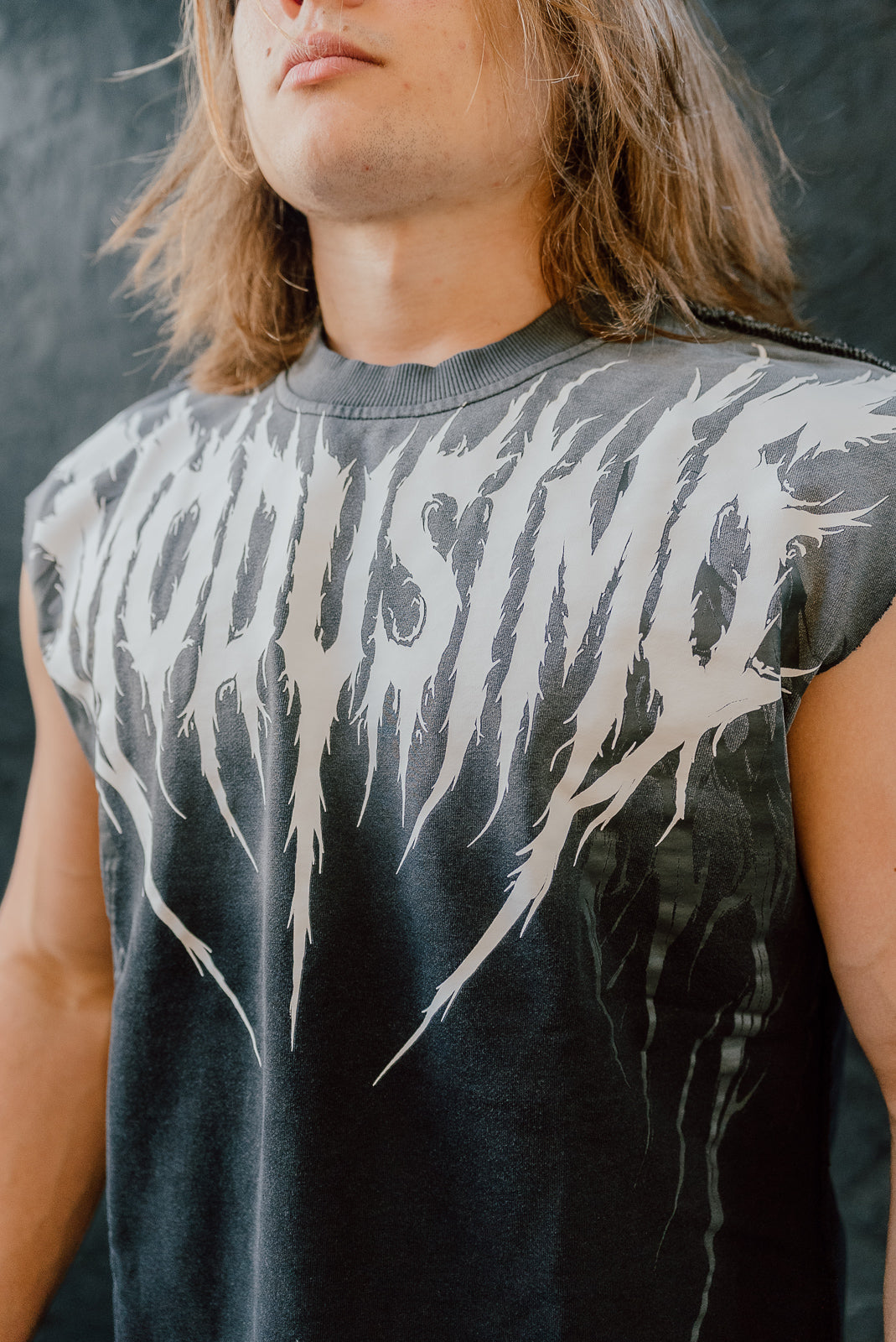 Heavy Metal Muscle Shirt Moon Wash