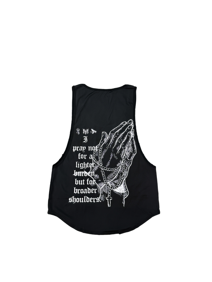 I Pray For Drop Tank Top Black