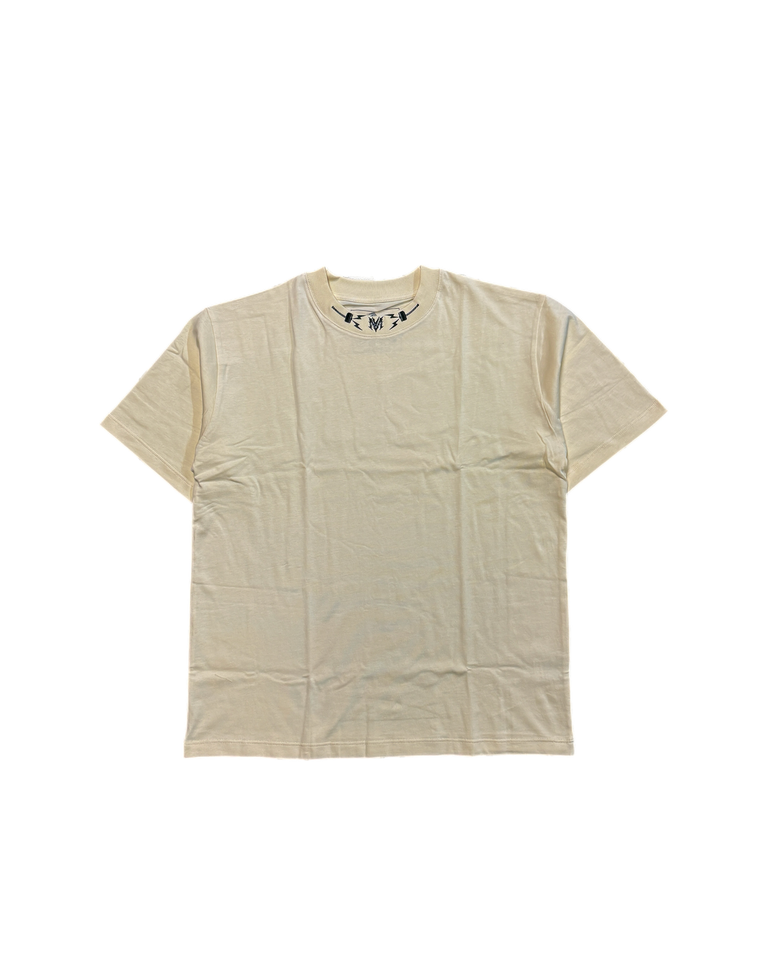 Beige t-shirt on a white background
