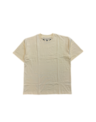 Thunder Premium oversized tee in pastel cream, front flat lay