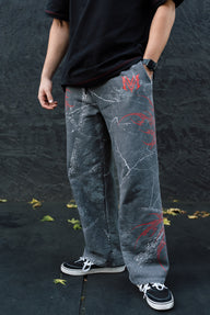Model wearing the SSSTYLISH! comfort sweatpants in deadwood gray, relaxed straight leg fit