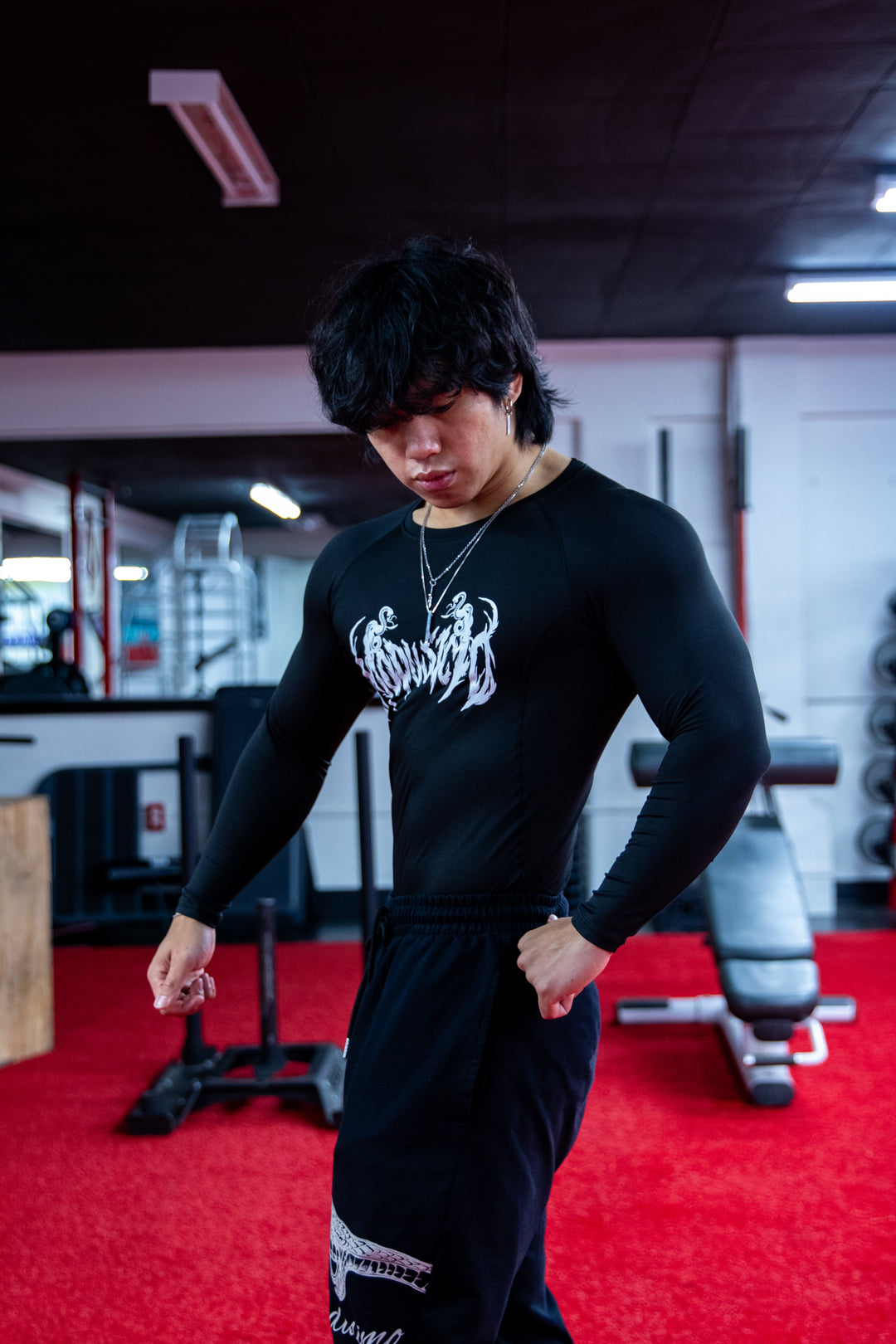 "Deadly" Compression Long Sleeve T-Shirt Black