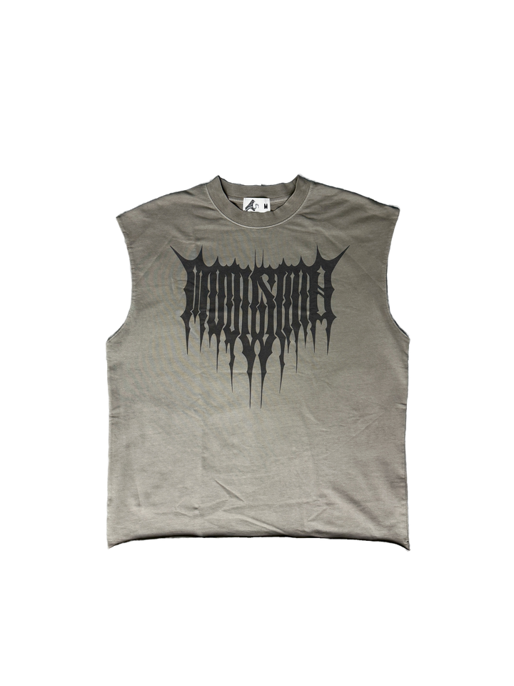 Sigil Raw Hem Muscle Shirt Misty Gray