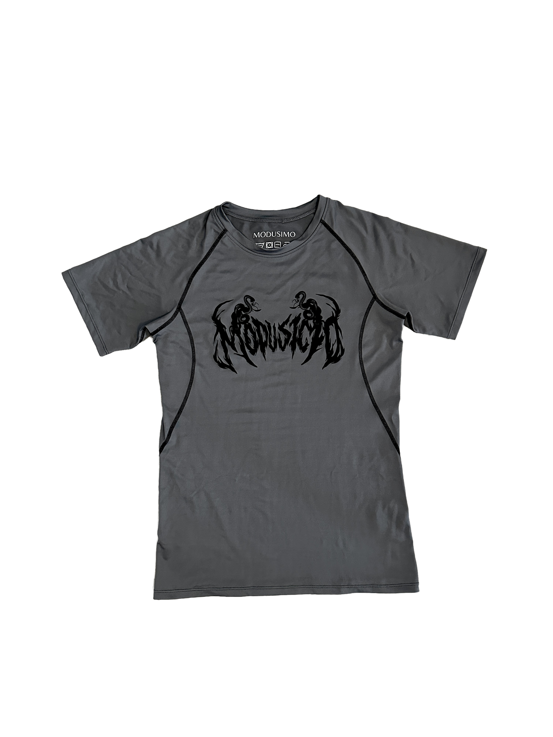 "Deadly" Compression T-Shirt Steel Gray