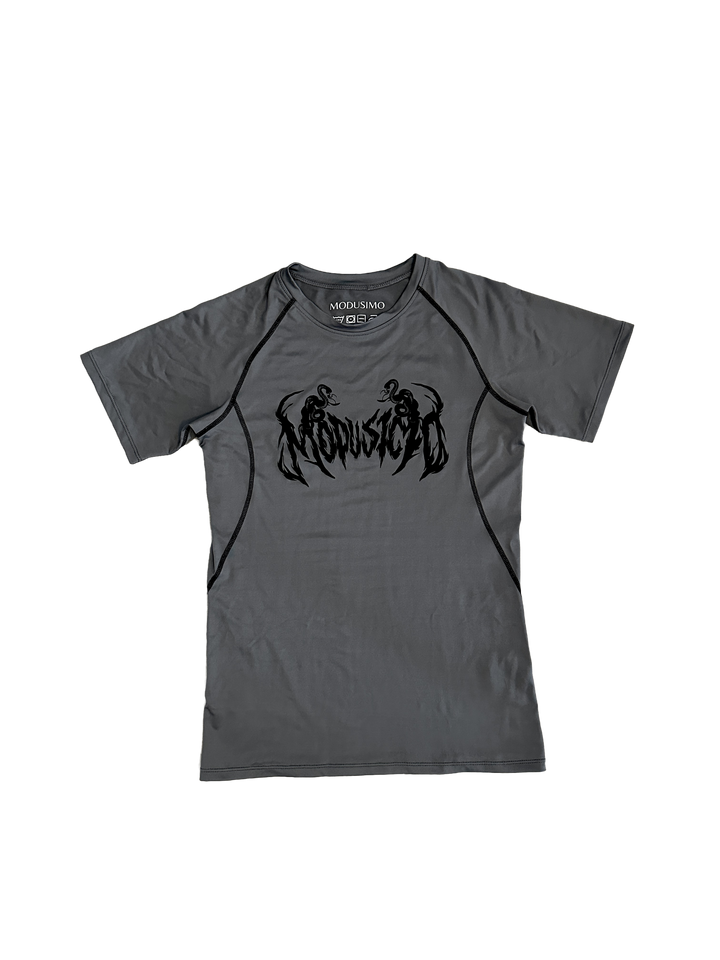 "Deadly" Compression T-Shirt Steel Gray