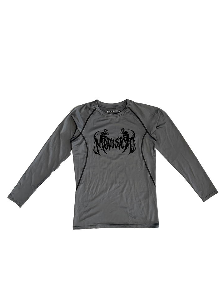 "Deadly" Compression Long Sleeve T-Shirt Steel Gray